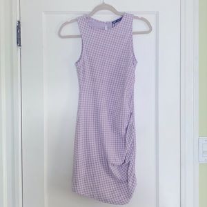 Checkered short bodycon Zara dress